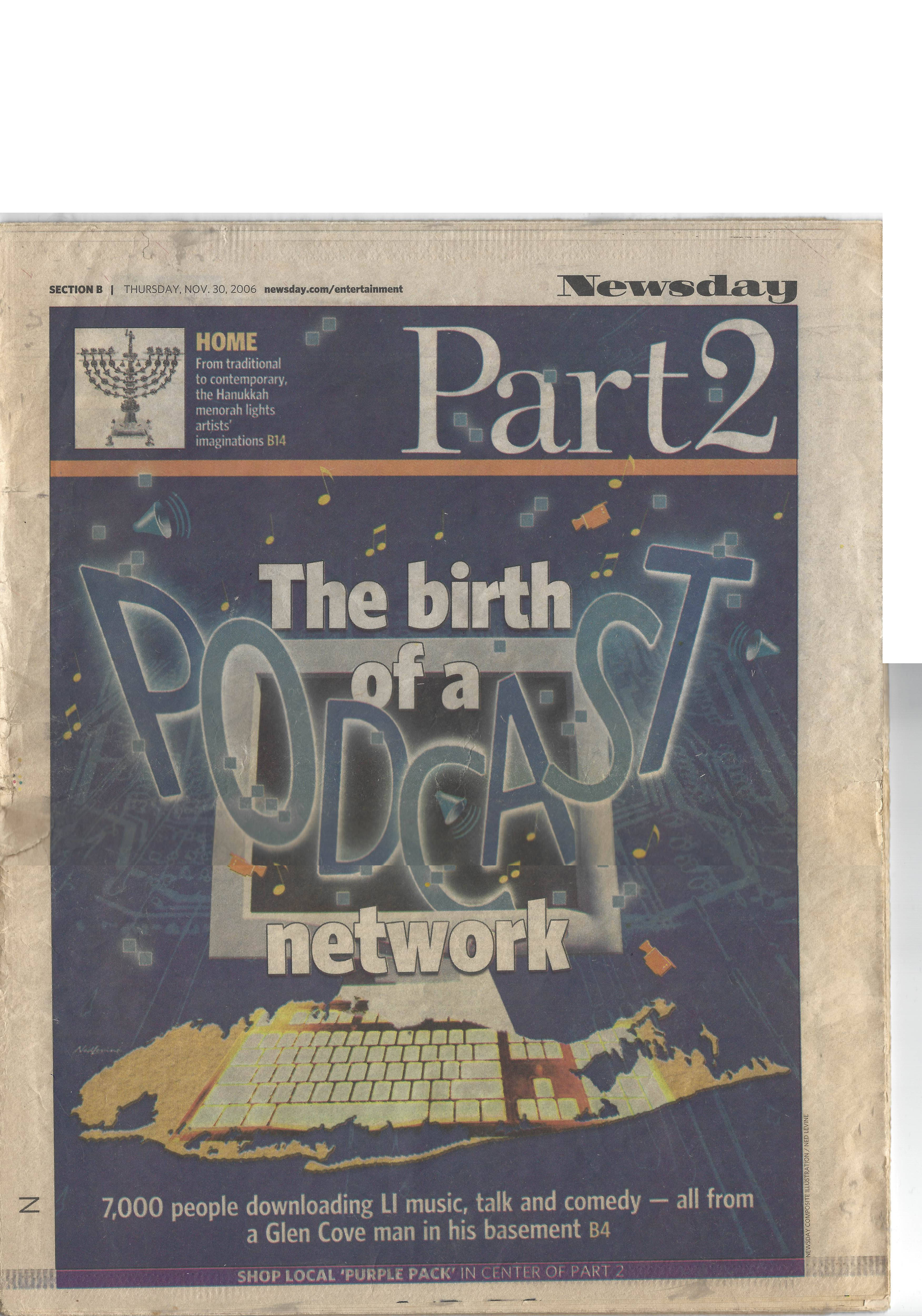 Newsday Article Front Page
